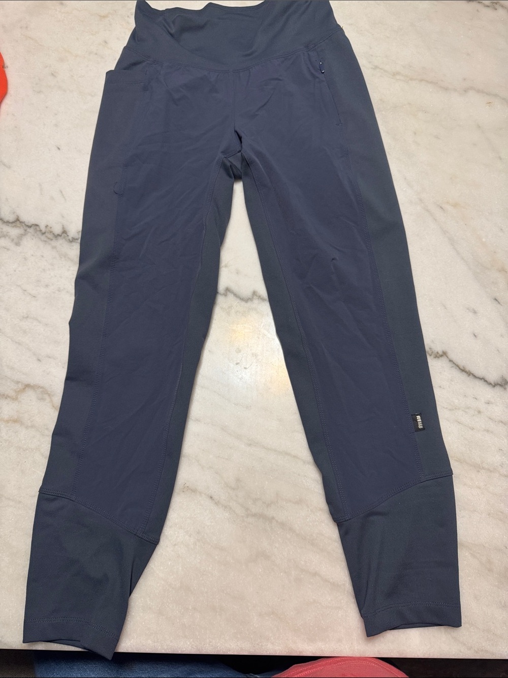 Women's Navy Track Joggers with Side Zip Pocket